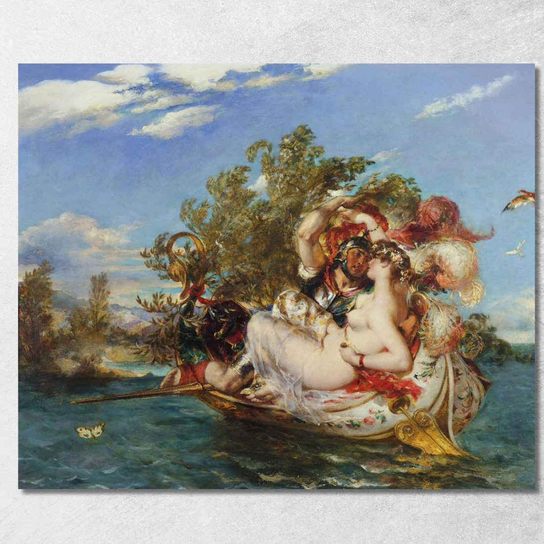 Fedria E Cimocle William Etty wet17 quadro stampato su tela Fedria E Cimocle William Etty wet17 quadro stampato su tela