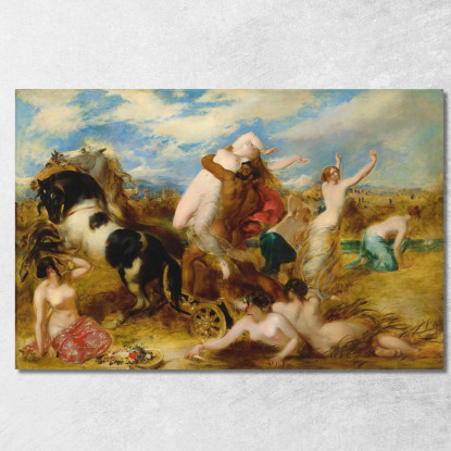 Plutone Rapisce Proserpina William Etty wet18 quadro stampato su tela