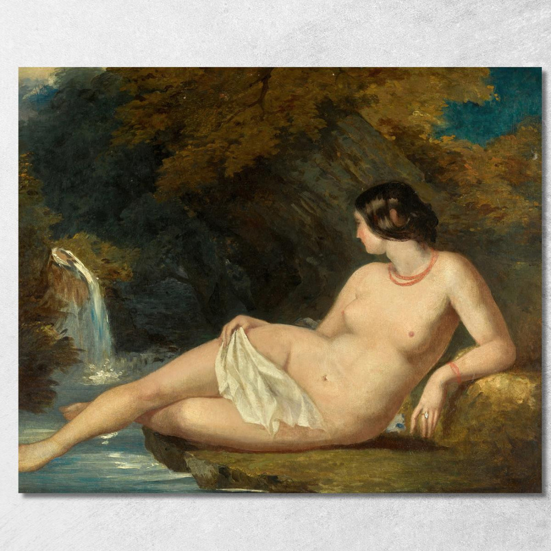 Nudo Femminile Sdraiato Vicino A Una Cascata William Etty wet21 quadro stampato su tela Nudo Femminile Sdraiato Vicino A Una Cascata William Etty wet21 quadro stampato su tela