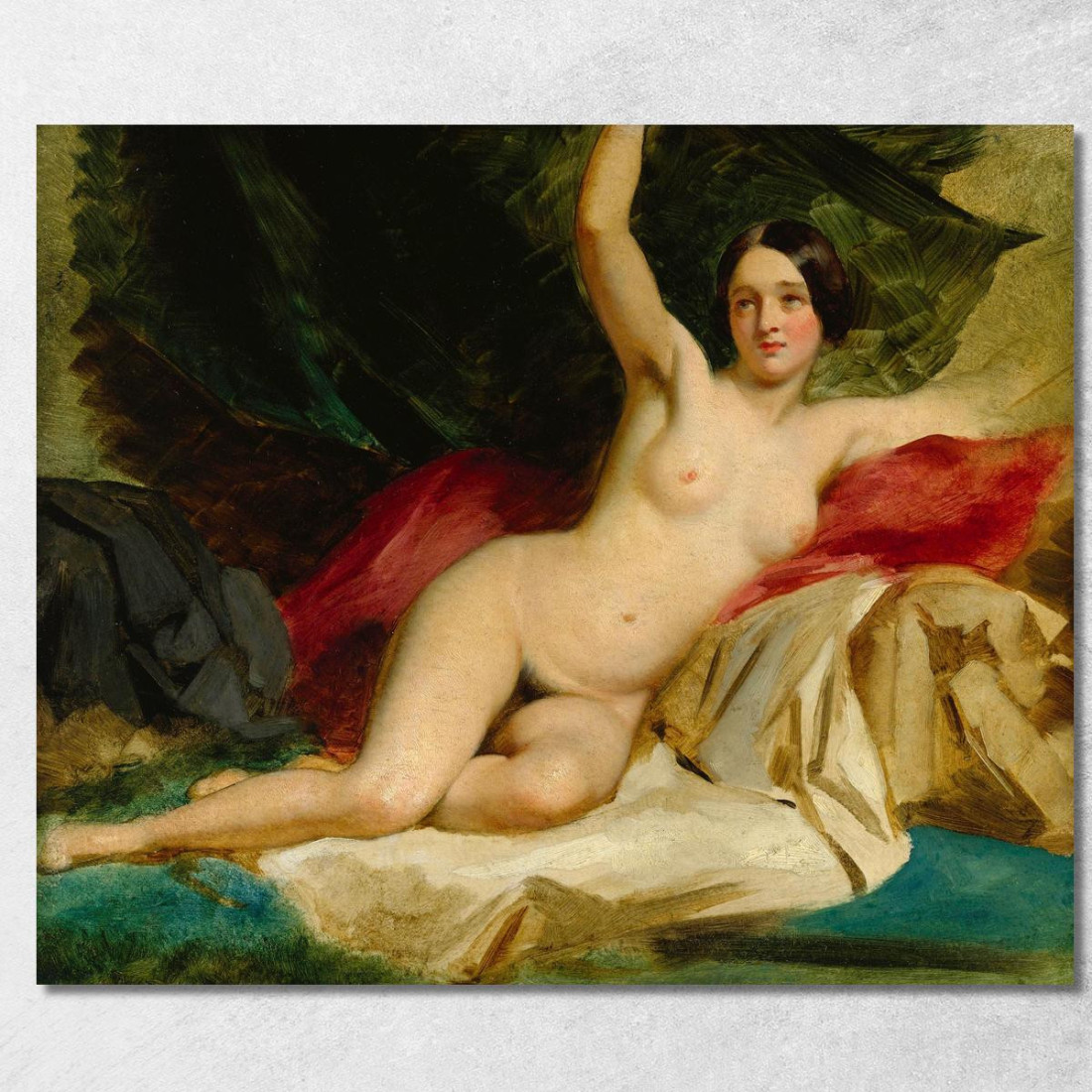 Nudo Femminile Sdraiato William Etty wet22 quadro stampato su tela