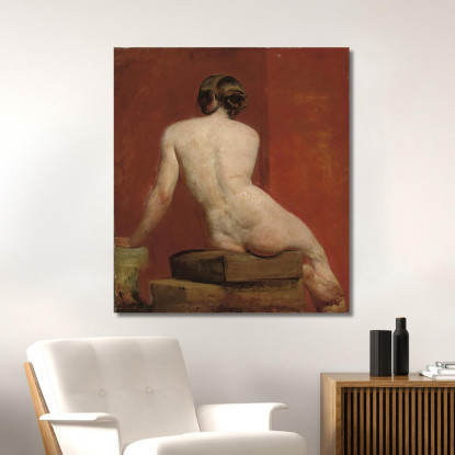 Nudo Femminile Seduto William Etty wet28 quadro stampato su tela