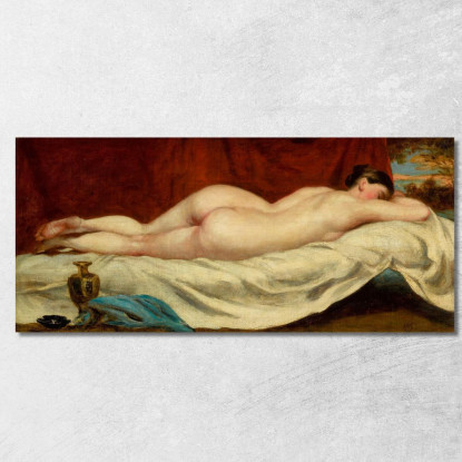 Nudo Femminile Addormentato William Etty wet31 quadro stampato su tela