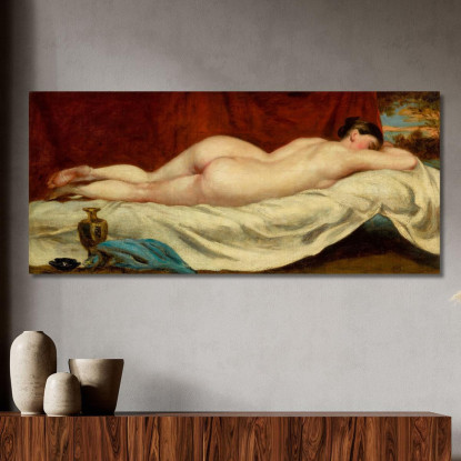 Nudo Femminile Addormentato William Etty wet31 quadro stampato su tela