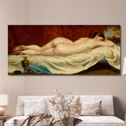 Nudo Femminile Addormentato William Etty wet31 quadro stampato su tela