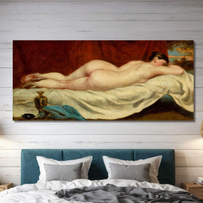 Nudo Femminile Addormentato William Etty wet31 quadro stampato su tela