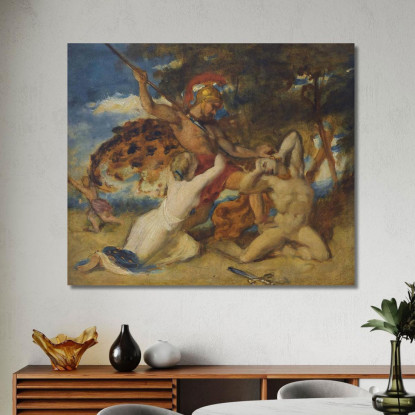 Studio Per La Combattente Che Supplica Per I Vinti William Etty wet36 quadro stampato su tela