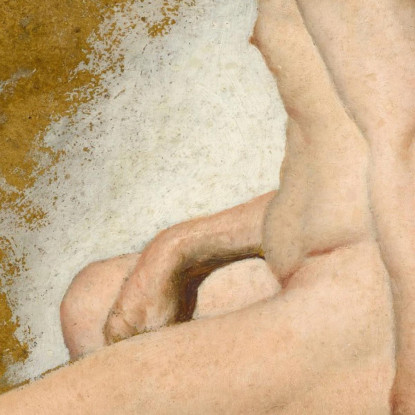 Studio Di Un Nudo Maschile Barbuto William Etty wet37 quadro stampato su tela