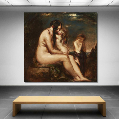 L'Alba Dell'Amore William Etty wet41 quadro stampato su tela