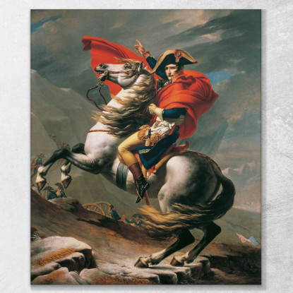 Napoleone Attraversa Le Alpi Jacques Louis David jld20 quadro stampato su tela