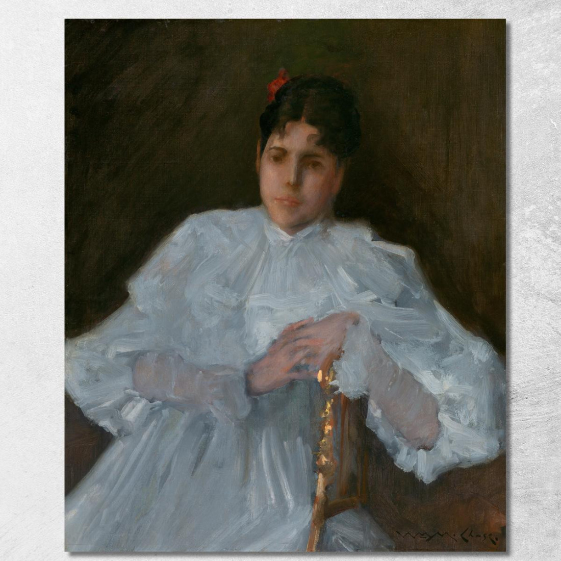 Ragazza In Bianco William Merritt Chase wmc23 quadro stampato su tela Ragazza In Bianco William Merritt Chase wmc23 quadro stampato su tela