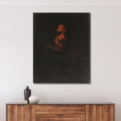 Testa D'Uomo Copia Da Diego Velázquez William Merritt Chase wmc27 quadro stampato su tela