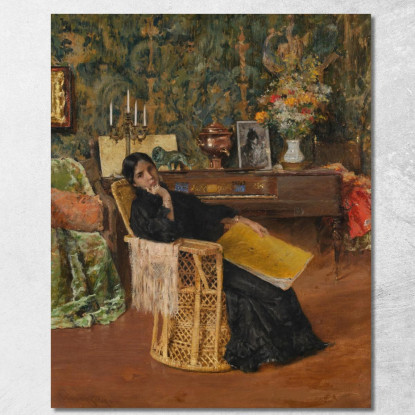 Nello Studio William Merritt Chase wmc30 quadro stampato su tela