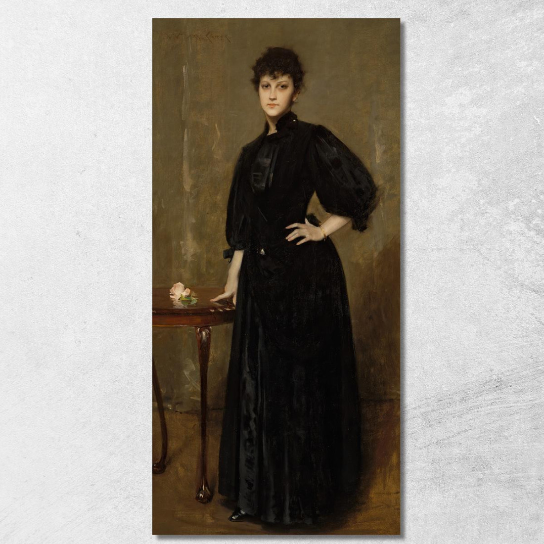 Signora In Nero William Merritt Chase wmc34 quadro stampato su tela Signora In Nero William Merritt Chase wmc34 quadro stampato su tela