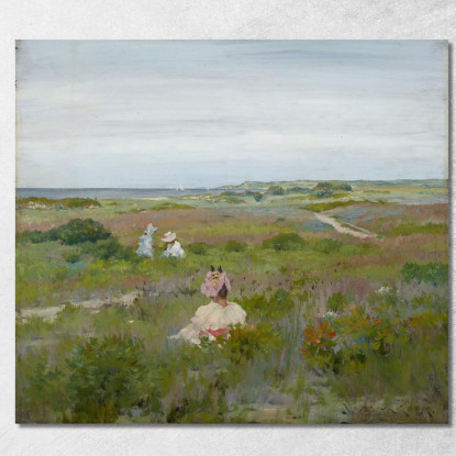 Paesaggio Shinnecock Long Island William Merritt Chase wmc36 quadro stampato su tela