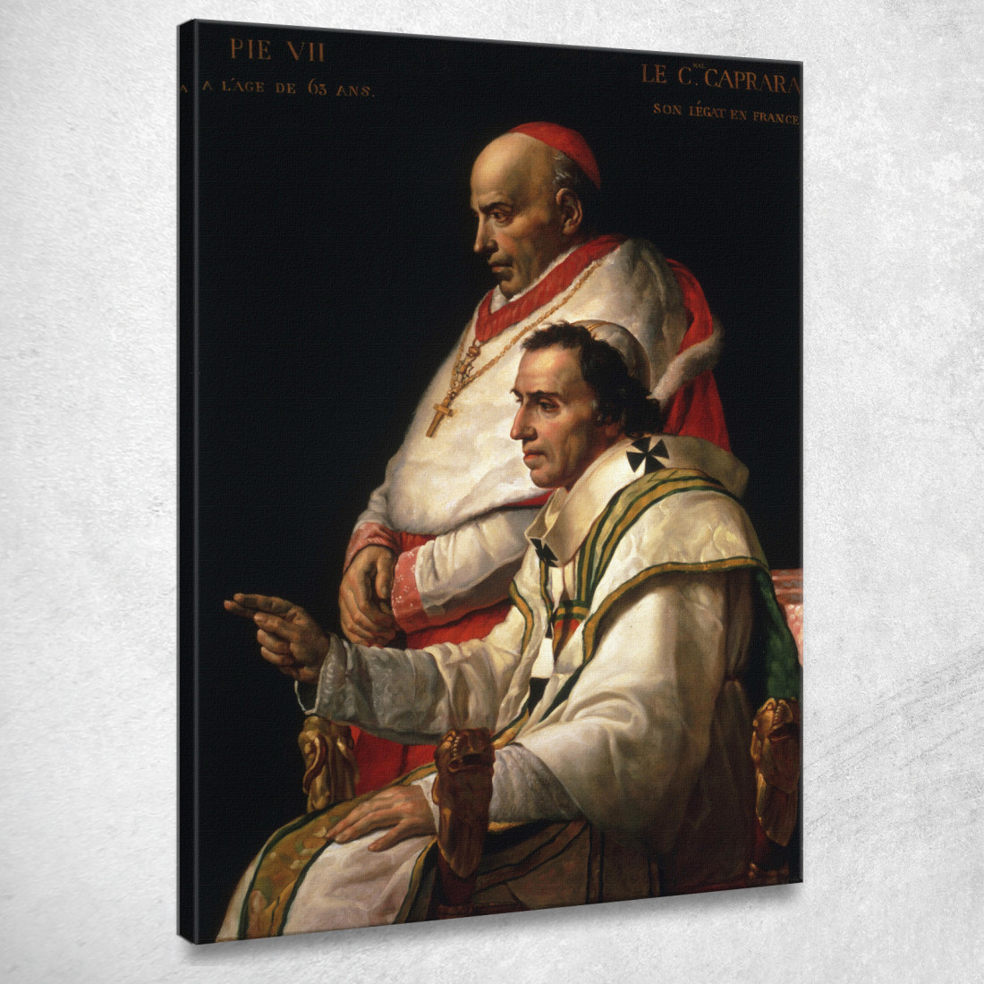 Ritratto Di Papa Pio Vii E Del Cardinale Caprara Jacques Louis David jld26 quadro stampato su tela Ritratto Di Papa Pio Vii E Del Cardinale Caprara Jacques Louis David jld26 quadro stampato su tela