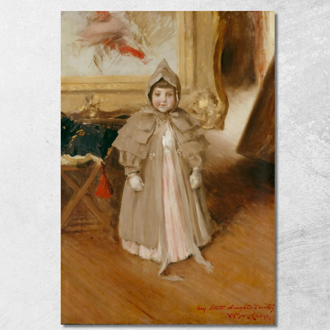 La Mia Piccola Figlia Dorothy William Merritt Chase wmc46 quadro stampato su tela La Mia Piccola Figlia Dorothy William Merritt Chase wmc46 quadro stampato su tela