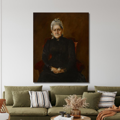 Ritratto Di Mia Madre Sarah Swaim Chase William Merritt Chase wmc64 quadro stampato su tela