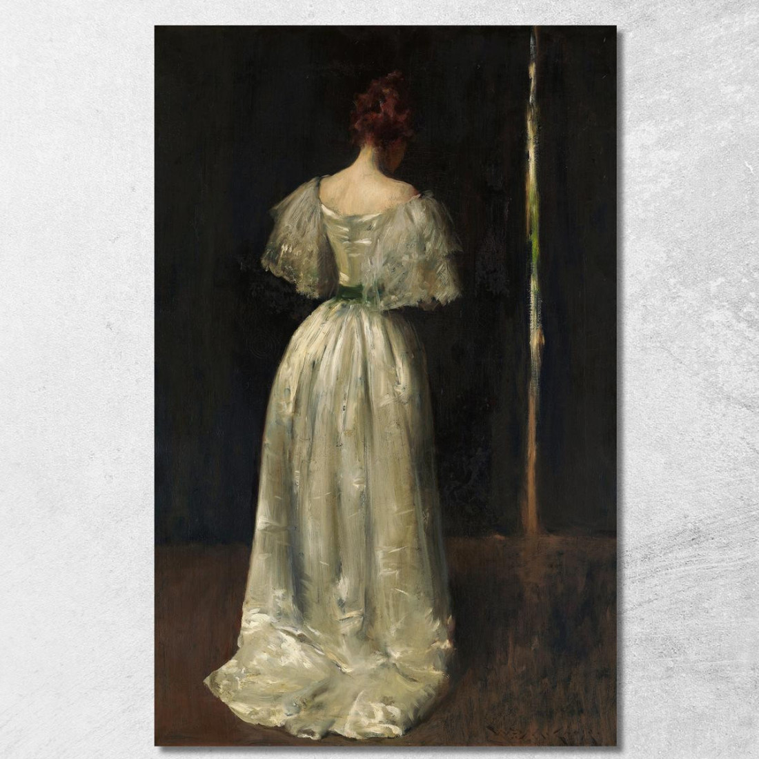 Signora Del Diciassettesimo Secolo William Merritt Chase wmc72 quadro stampato su tela