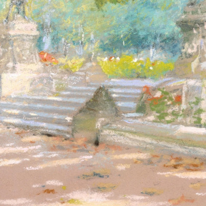 Terrazza Prospect Park William Merritt Chase wmc91 quadro stampato su tela