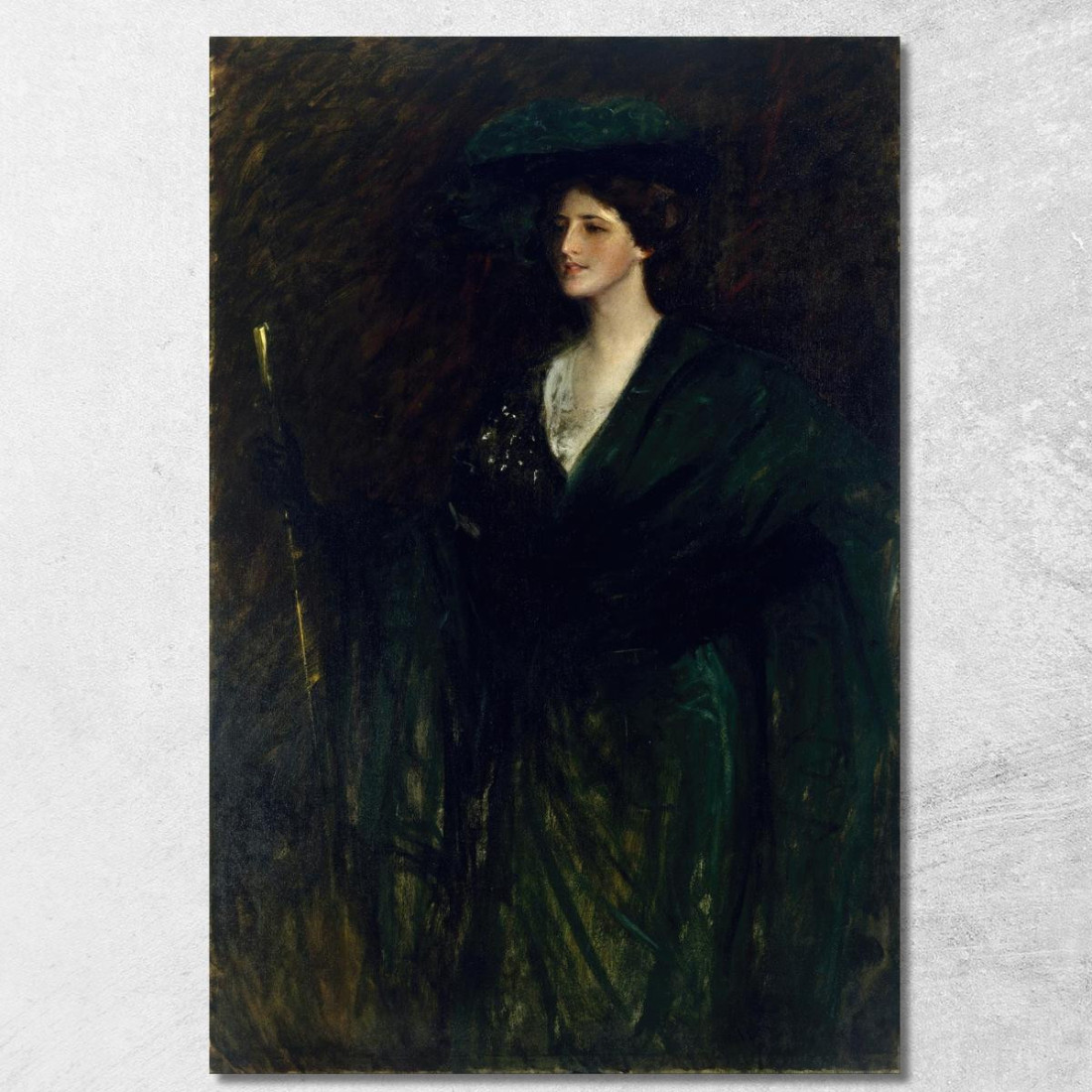 La Signora Smeraldo William Merritt Chase wmc95 quadro stampato su tela