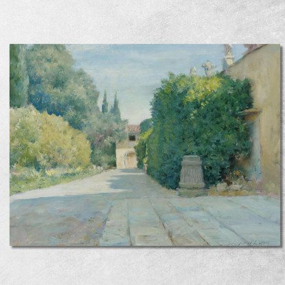 Villa A Firenze William Merritt Chase wmc109 quadro stampato su tela