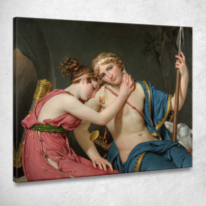 L'Addio Di Telemaco Ed Eucaris Jacques Louis David jld40 quadro stampato su tela