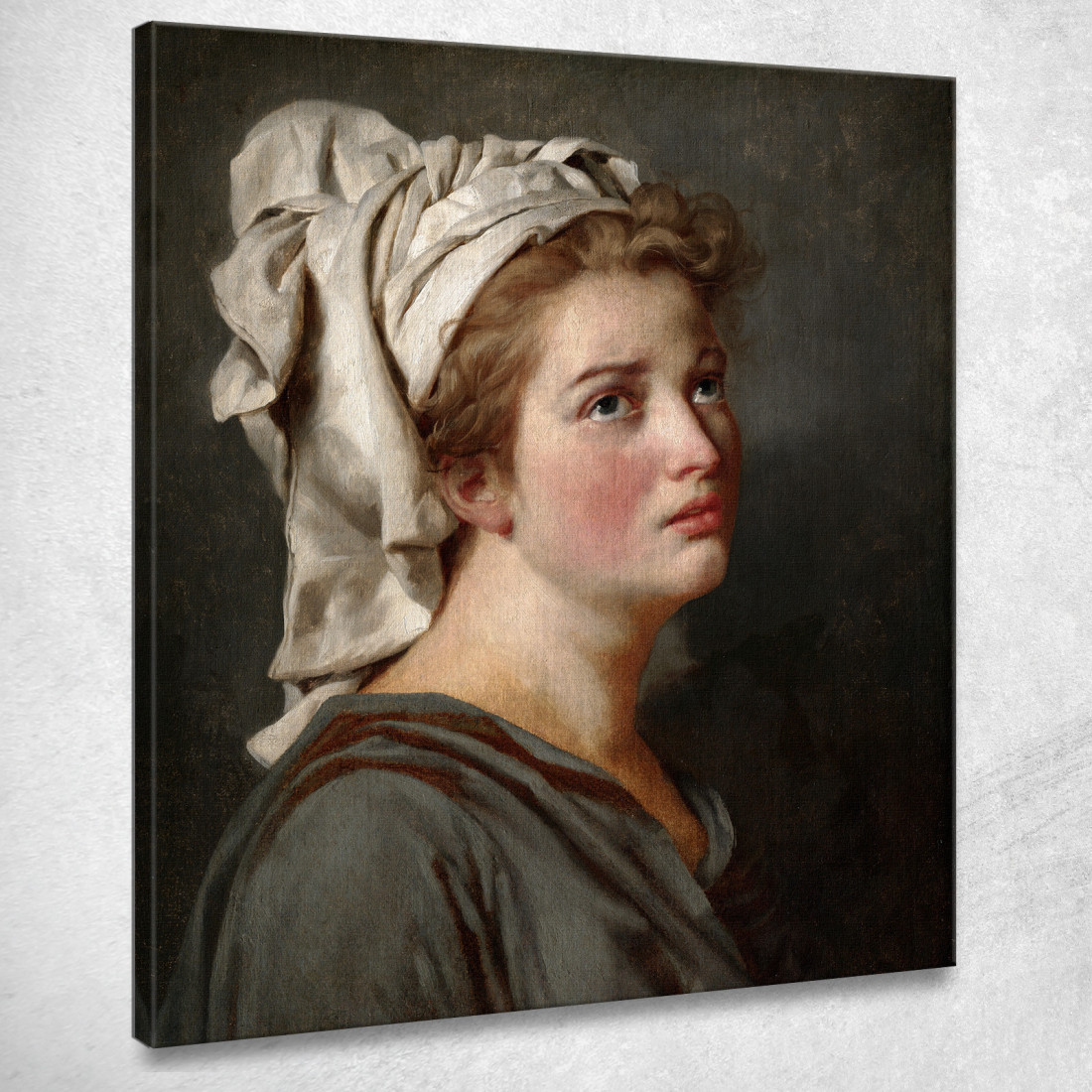 Giovane Donna Con Turbante Jacques Louis David jld47 quadro stampato su tela Giovane Donna Con Turbante Jacques Louis David jld47 quadro stampato su tela