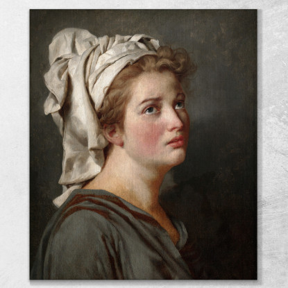 Giovane Donna Con Turbante Jacques Louis David jld47 quadro stampato su tela