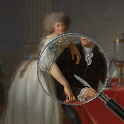 Antoine E Marie Anne Lavoisier Jacques Louis David jld48 quadro stampato su tela