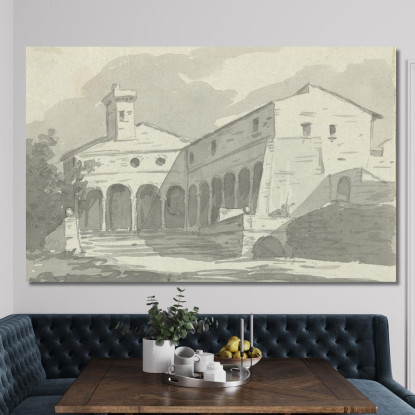 Chiesa Di Sant'Onofrio Roma Jacques Louis David jld49 quadro stampato su tela