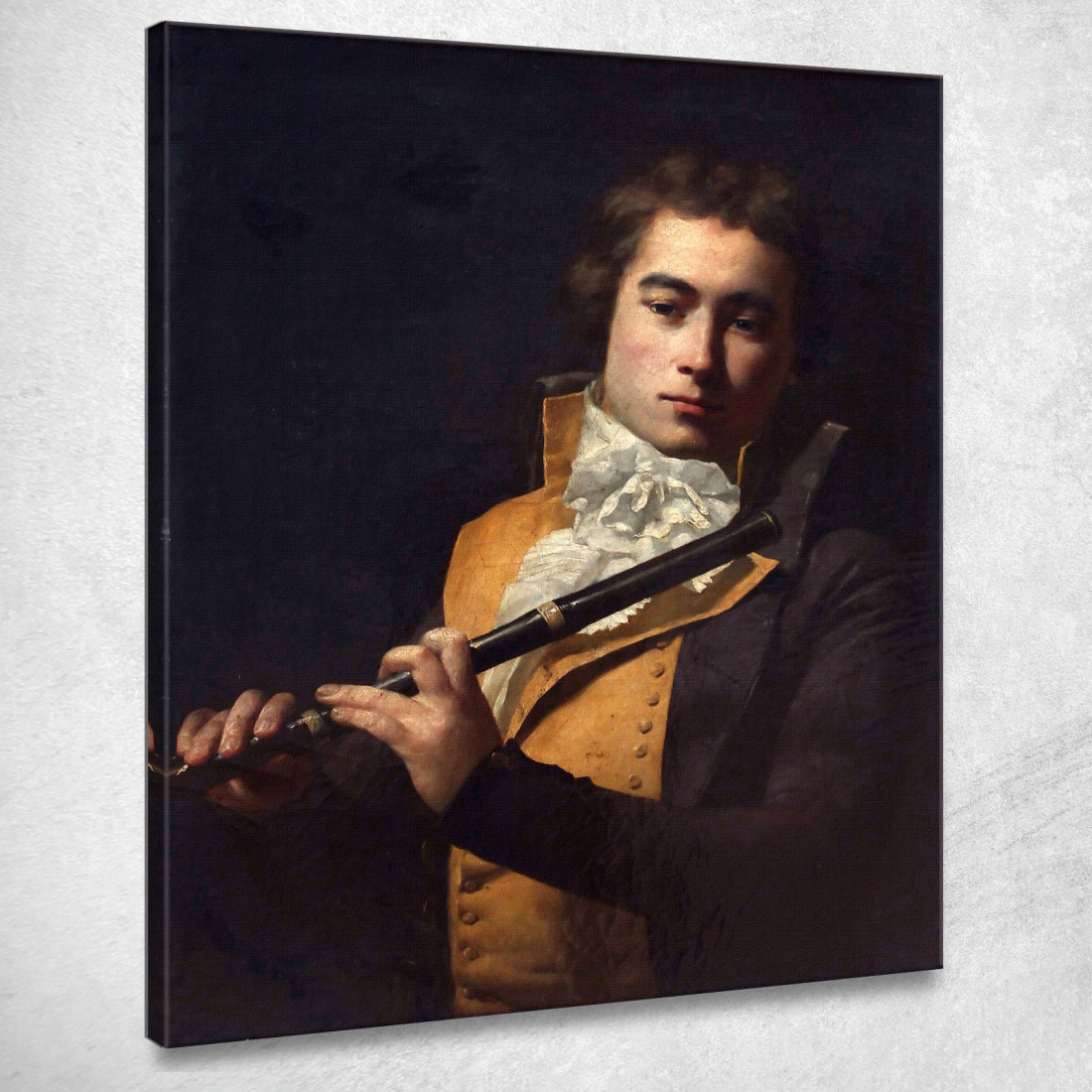 Ritratto Del Flautista François Devienne Jacques Louis David jld53 quadro stampato su tela Ritratto Del Flautista François Devienne Jacques Louis David jld53 quadro stampato su tela