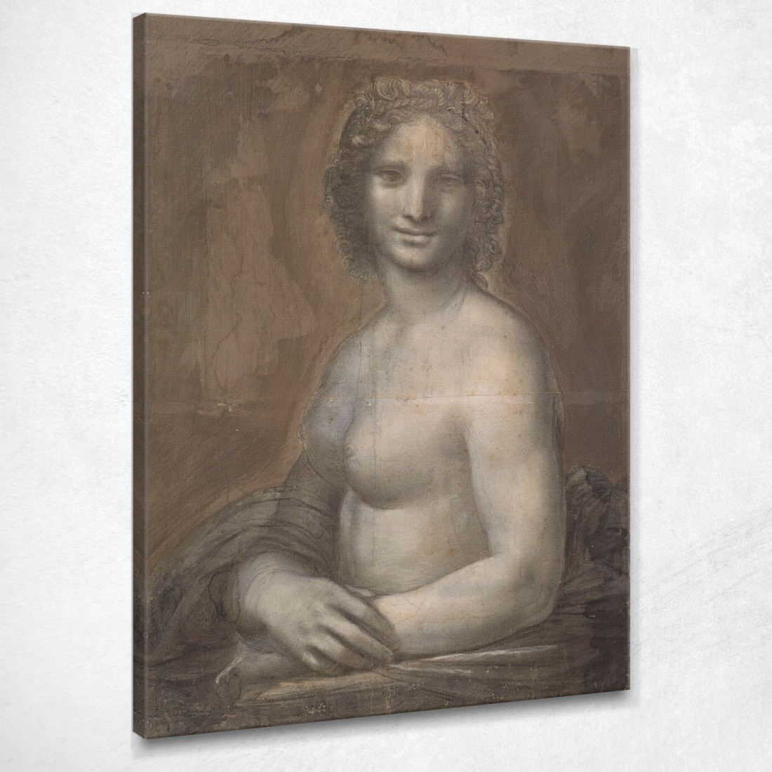 La Gioconda Nuda Leonardo Da Vinci ldv5 quadro stampato su tela La Gioconda Nuda Leonardo Da Vinci ldv5 quadro stampato su tela