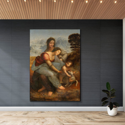 La Vergine E Il Bambino Con Sant'Anna Leonardo Da Vinci ldv12 quadro stampato su tela