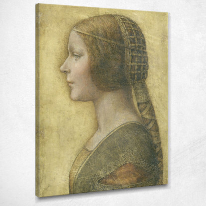 La Bella Principessa Leonardo Da Vinci ldv15 quadro stampato su tela