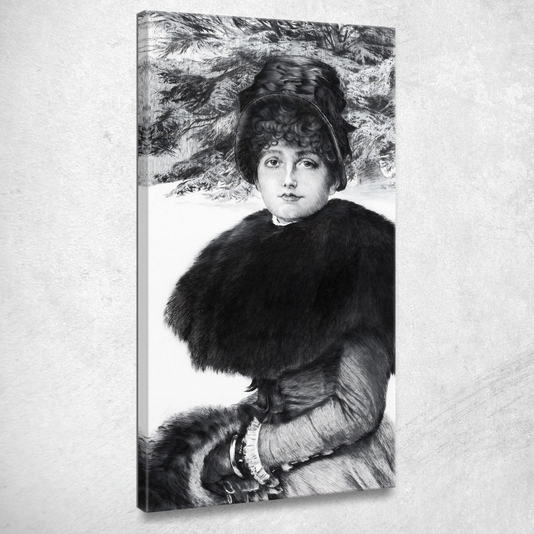 Una Passeggiata Nella Neve James Tissot jts7 quadro stampato su tela Una Passeggiata Nella Neve James Tissot jts7 quadro stampato su tela