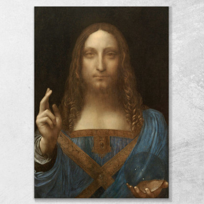 Salvatore Del Mondo Leonardo Da Vinci ldv22 quadro stampato su tela