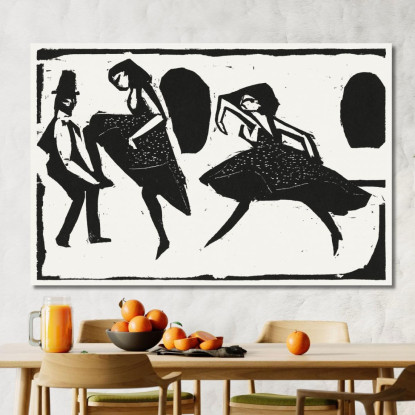 Danza Acrobatica 1911 Ernst Ludwig Kirchner elk1 quadro stampato su tela