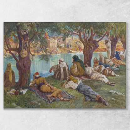 Presso Le Acque Di Babele James Tissot jts10 quadro stampato su tela