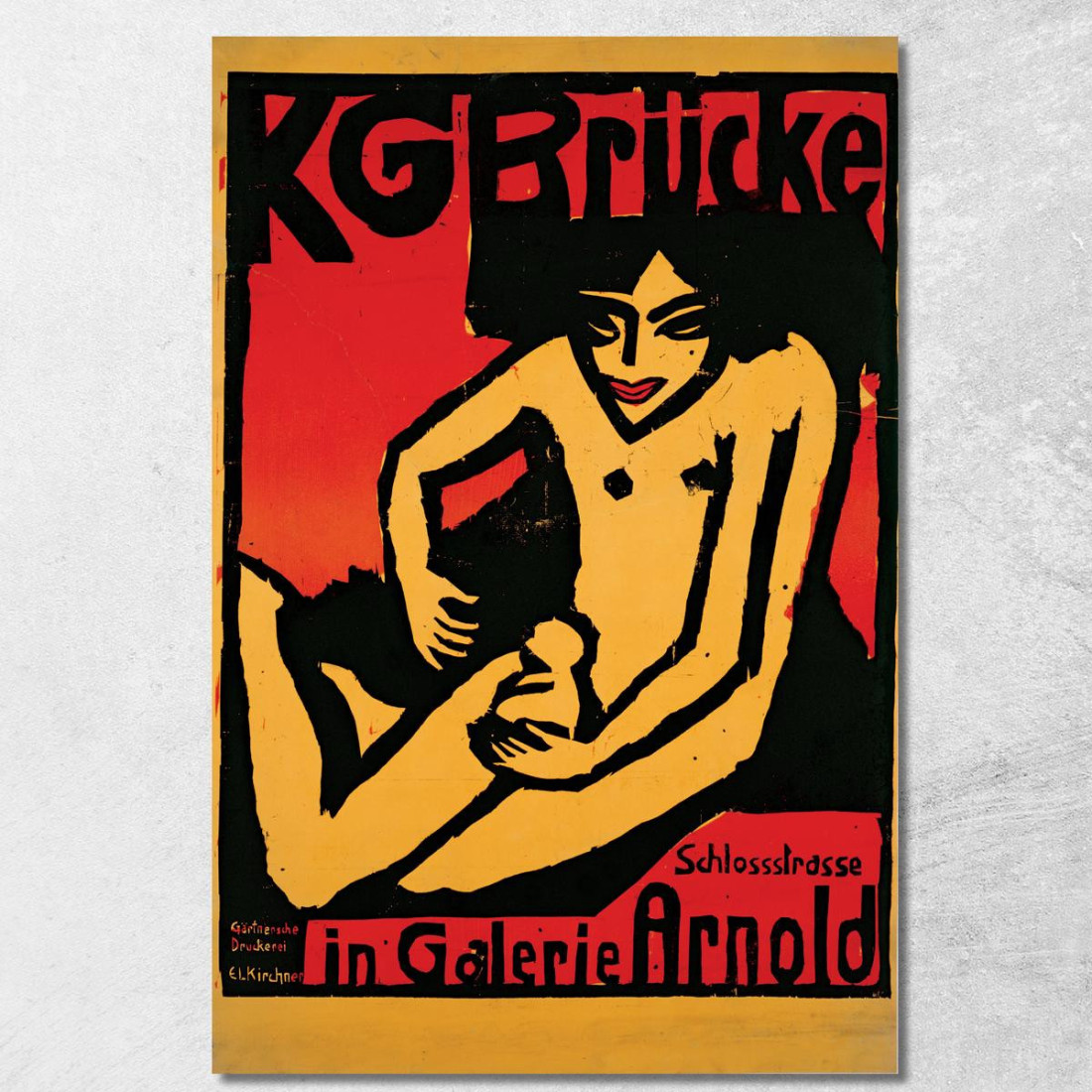 Manifesto Per La Mostra Del Gruppo Di Artisti Die Brucke Ernst Ludwig Kirchner elk33 quadro stampato su tela