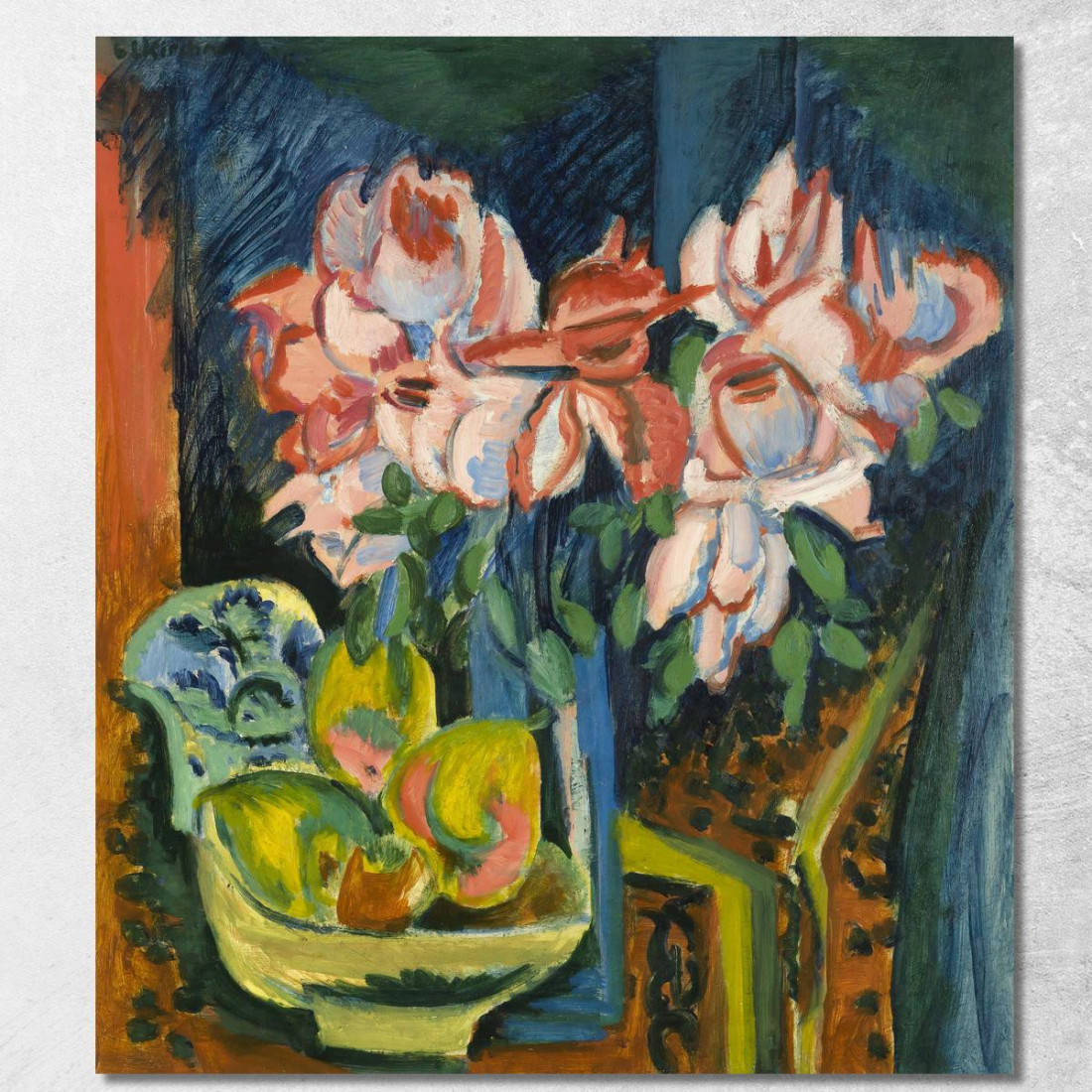 Rose Rosa 1918 Ernst Ludwig Kirchner elk36 quadro stampato su tela