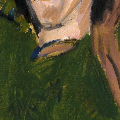 La Donna Con La Camicetta Verde 1912-1913 Circa Ernst Ludwig Kirchner elk44 quadro stampato su tela