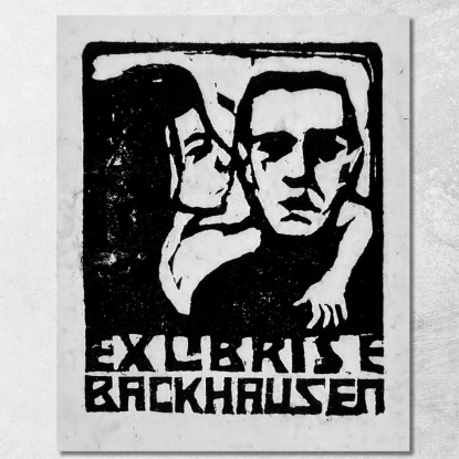 Ex Libris E Backhausen Iii Ernst Ludwig Kirchner elk45 quadro stampato su tela