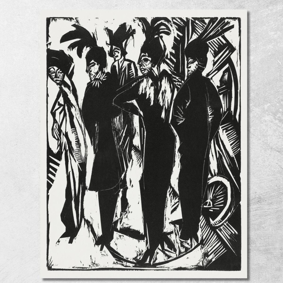 Cinque Donne Per Strada 1914 Ernst Ludwig Kirchner elk56 quadro stampato su tela