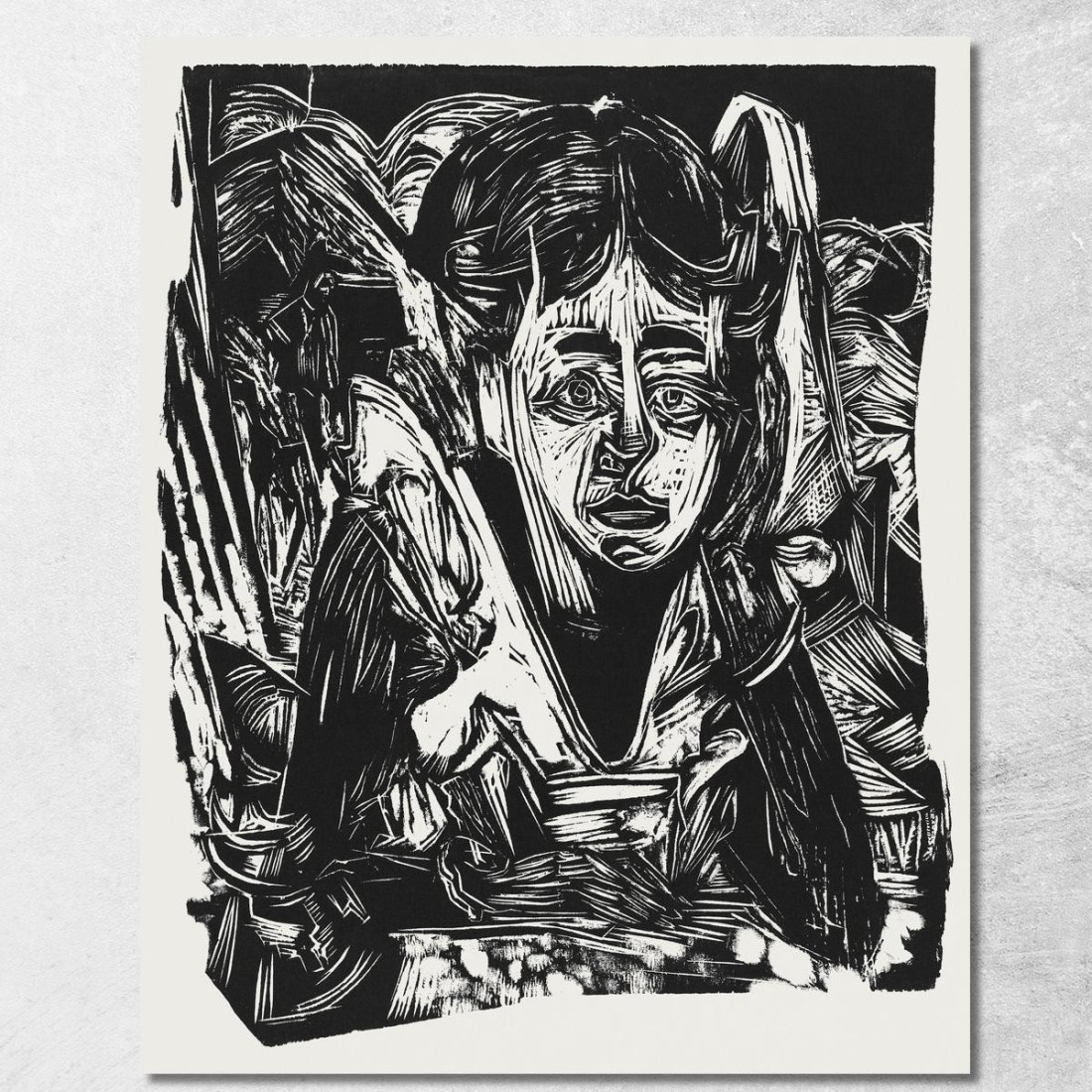 Ragazza Che Sogna 1918 Ernst Ludwig Kirchner elk57 quadro stampato su tela