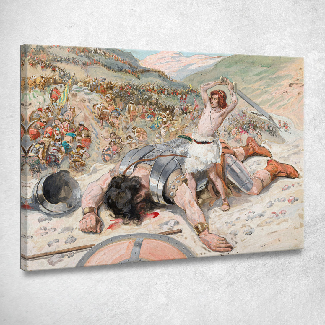 Davide Taglia La Testa A Golia James Tissot jts17 quadro stampato su tela Davide Taglia La Testa A Golia James Tissot jts17 quadro stampato su tela