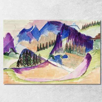 Paesaggio Montano Ernst Ludwig Kirchner elk81 quadro stampato su tela