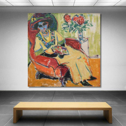 Ritratto Dodo Ernst Ludwig Kirchner elk102 quadro stampato su tela