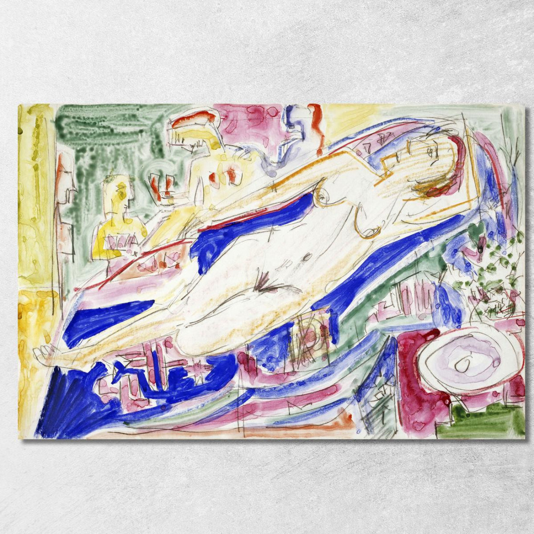 Nudo Femminile Sdraiato 1923 Circa Ernst Ludwig Kirchner elk108 quadro stampato su tela Nudo Femminile Sdraiato 1923 Circa Ernst Ludwig Kirchner elk108 quadro stampato su tela
