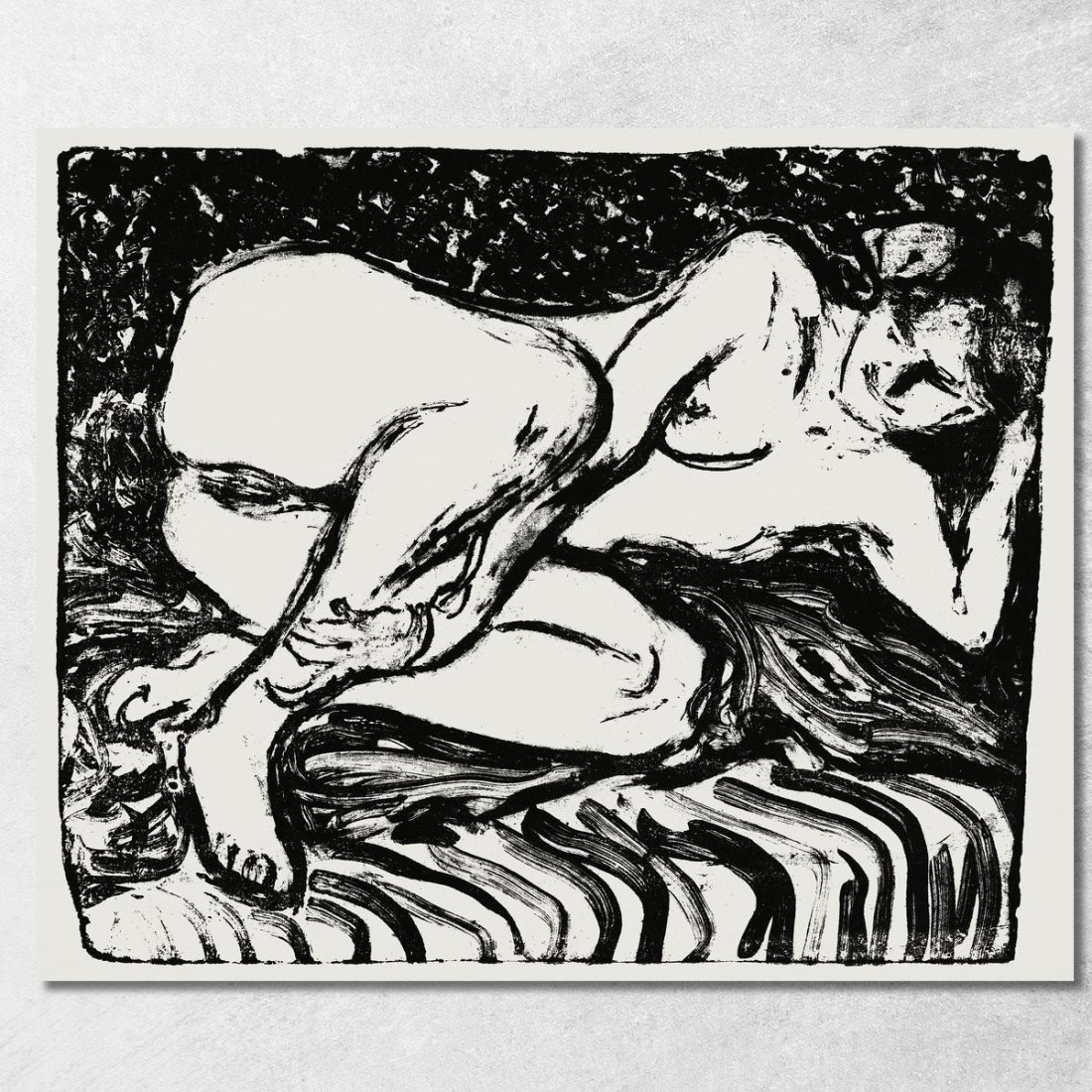 Nudo Sdraiato 1907 Ernst Ludwig Kirchner elk109 quadro stampato su tela