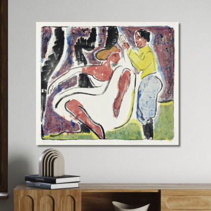 Ballerini Russi 1909 Ernst Ludwig Kirchner elk114 quadro stampato su tela
